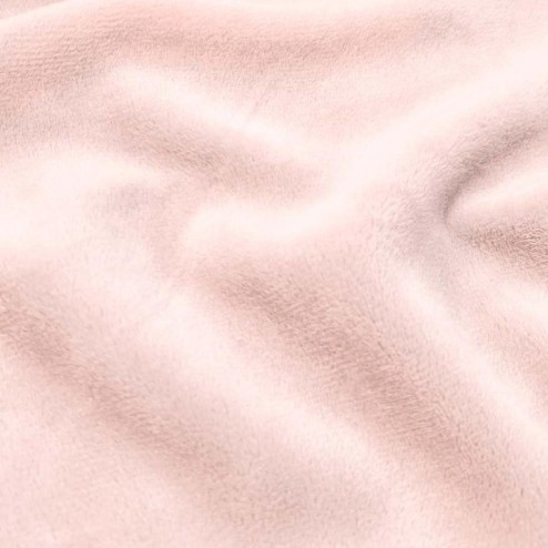 Tissu minky sans bulles rose