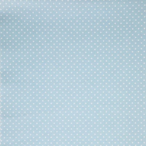 Tissu coton à pois ciel