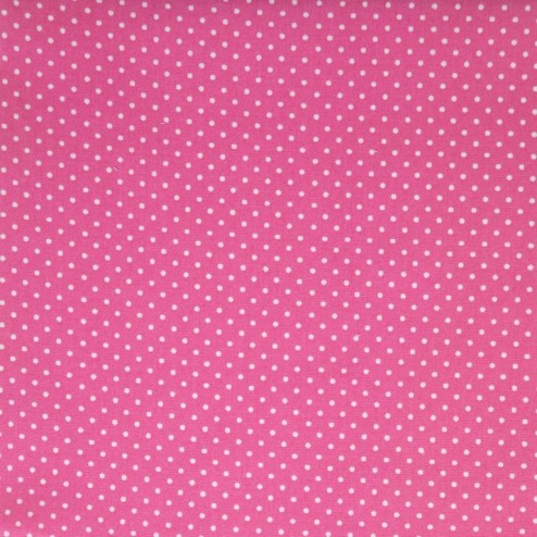 Tissu coton à pois rose
