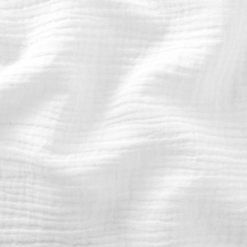 Tissu double gaze blanc