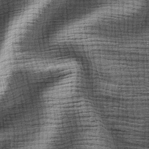 Tissu double gaze gris clair