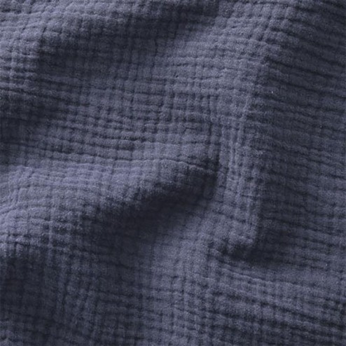 Tissu double gaze indigo