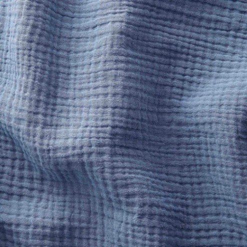 Tissu double gaze jean