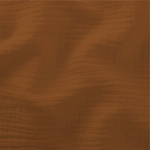 Tissu double gaze toffee