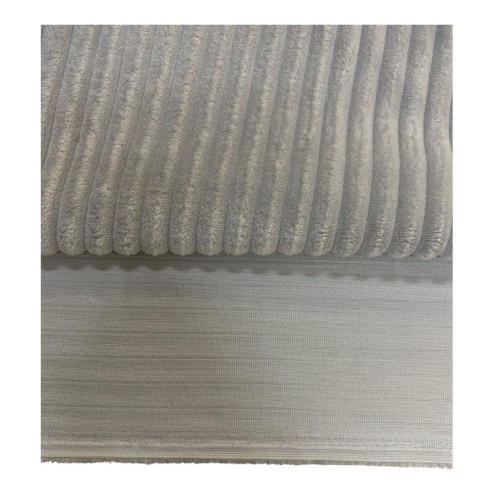 Tissu minky stripe gris