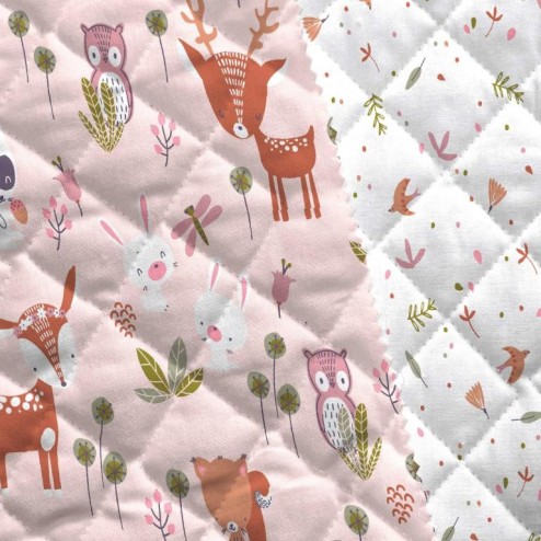 Tissu matelassé réversible...