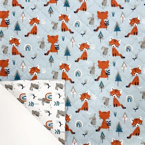 Tissu matelassé réversible...