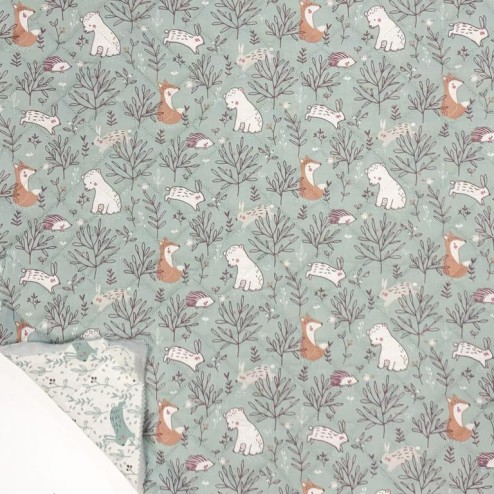Tissu matelassé réversible...