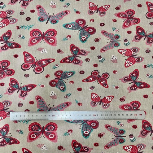 Tissu Linum butterfly