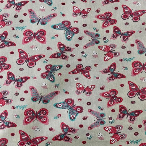 Tissu Linum butterfly