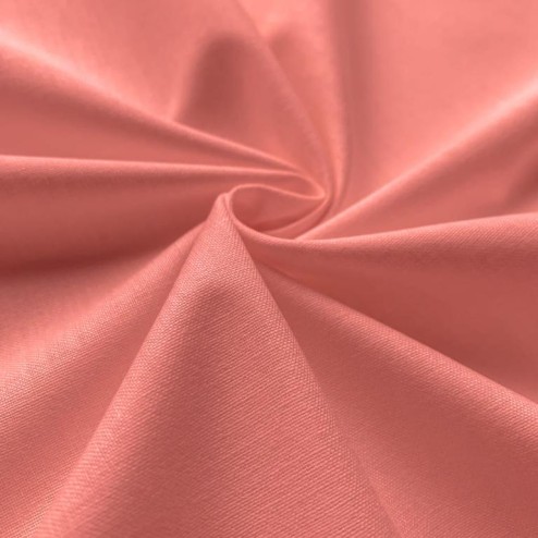 Tissu Coton Uni Corail