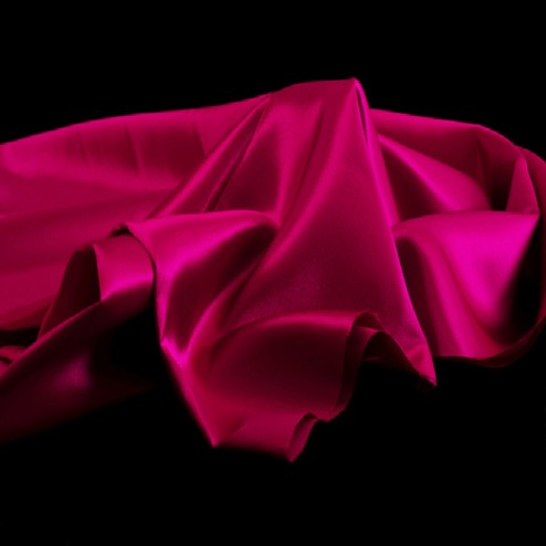 Tissu Satin Uni Fuchsia