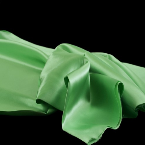 Tissu Satin Vert d'Eau