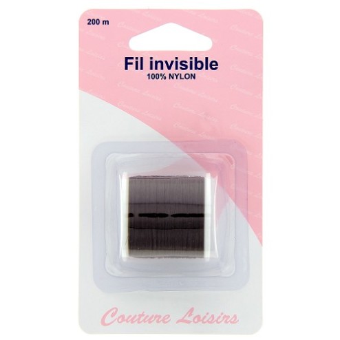 Fil invisible noir 100% nylon