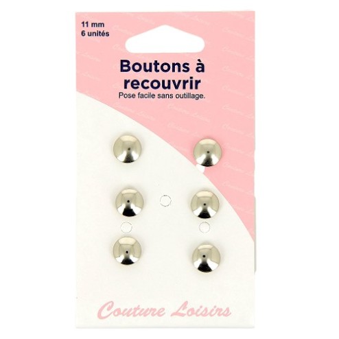 Boutons à recouvrir métal...