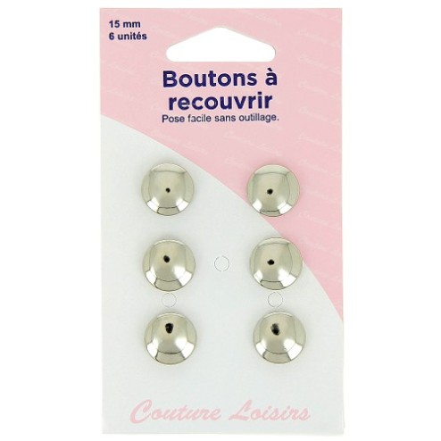 Boutons à recouvrir métal...