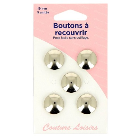 Boutons à recouvrir métal...