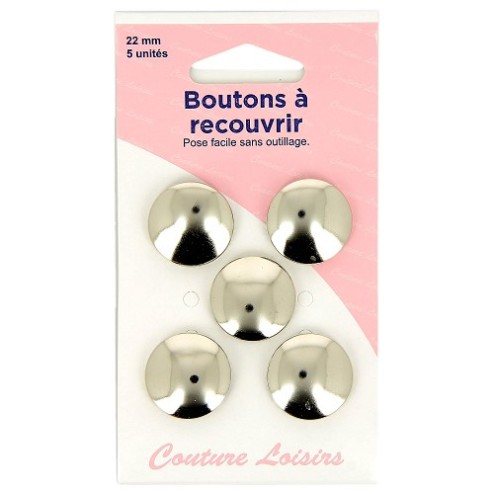 Boutons à recouvrir métal...