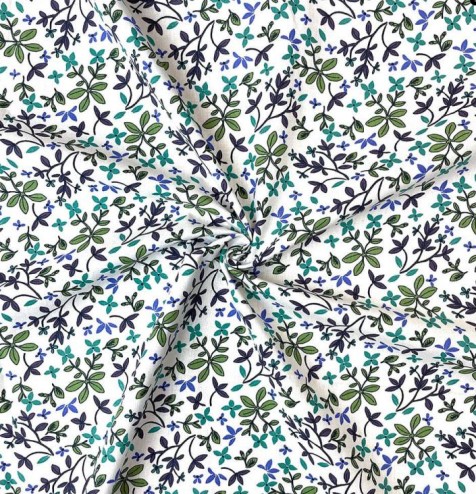 Tissu coton imprimé fleuris