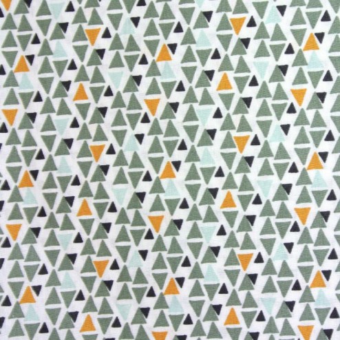 Tissu coton modino kaki